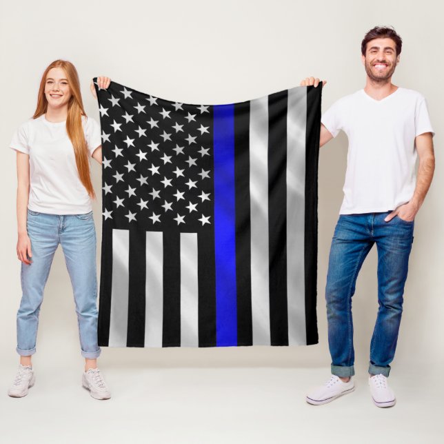 Polizei stützt USA-Flagge Fleecedecke (Beispiel)