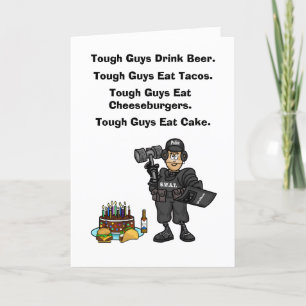 Polizei-SWAT-Offizier Funny Birthday Card Karte