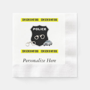 Polizei-Tatort Serviette