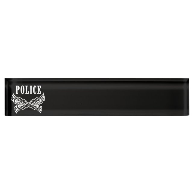 Polizei tätowiert namensplakette (Vorderseite)