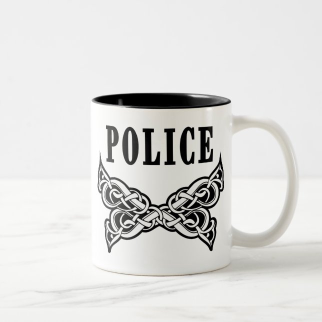 Polizei tätowiert zweifarbige tasse (Rechts)