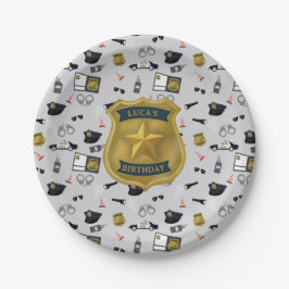 Polizei Thema Polizist Cop Geburtstag Pappteller
