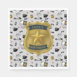 Polizei Thema Polizist Cop Geburtstag Serviette