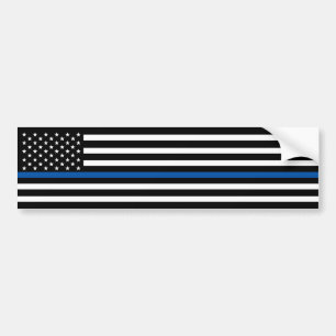 Polizei Thin Blue Line American Flag Autoaufkleber
