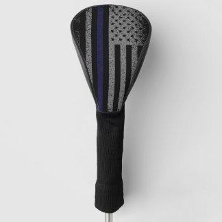 Polizei Thin Blue Line American Flag Golf Headcover