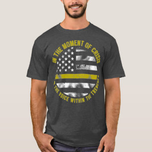 Polizei und Feuer 911 Schiffswerfer-Goldlinie T-Shirt