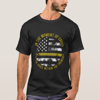 Polizei und Feuerwehrschiff Thin Gold Line Hoodie T-Shirt