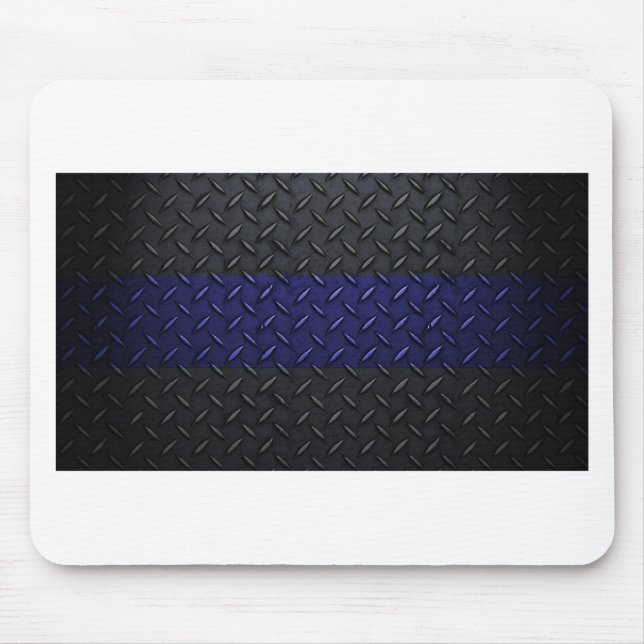 Polizei verdünnt Blue Line-Diamant-Platte Mousepad (Vorne)