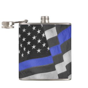 Polizei Vinyl Wrapped Flask Flachmann