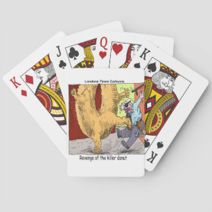 Polizei Vs Donut Lustiger Cartoon Spielkarten