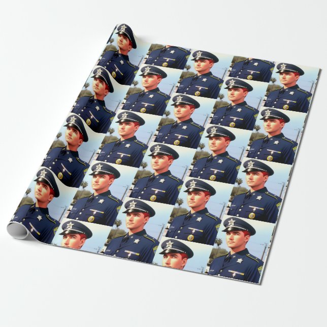 Polizei-Wrapper Geschenkpapier (Ungerollt)