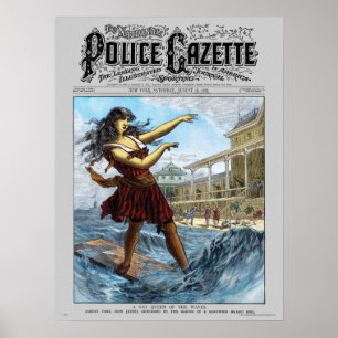 Polizei-Zeitungsplakat Sandwich-Insel-Mädchen Poster