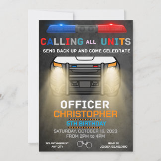 Polizei zum Geburtstag Einladung