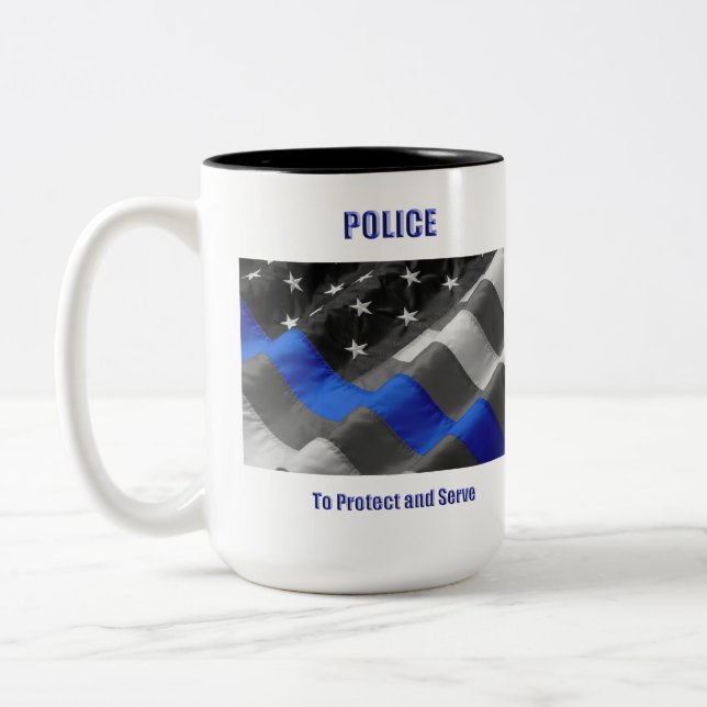 Polizei Zweifarbige Tasse (Links)