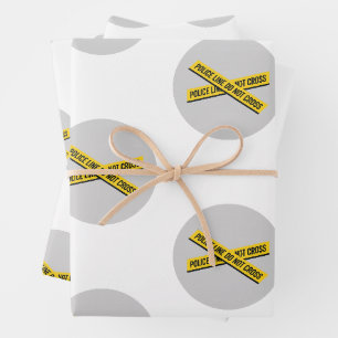 Polizeiabsperrung Nicht Überqueren Geschenkpapier Set