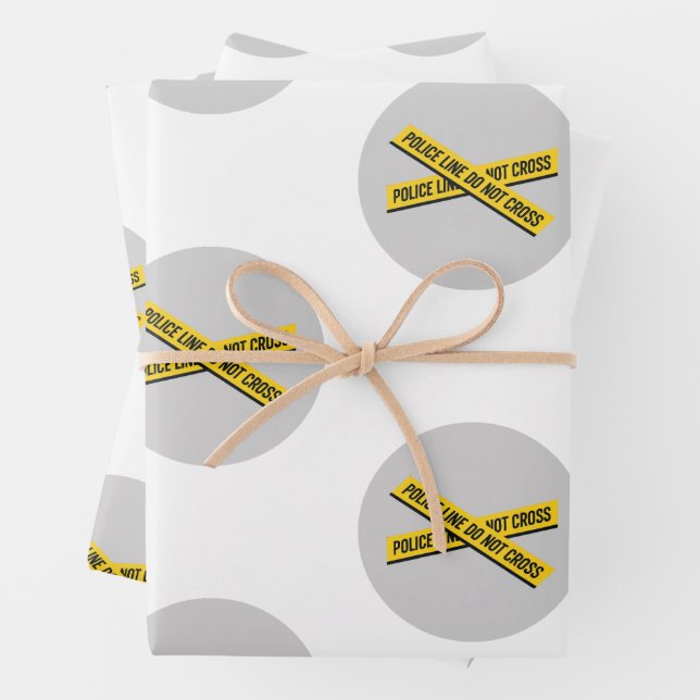 Polizeiabsperrung Nicht Überqueren Geschenkpapier Set (Beispiel)