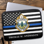 Polizeiabteilung Durchsetzung des Logo-Gesetzes Laptopschutzhülle<br><div class="desc">Thin Blue Line Police Department Laptop Ärmel - Amerikanische Flagge in Polizei Flag Farben, moderne schwarz und blau Design . Passen Sie sich mit Ihrem Abteilungslogo an und personalisieren Sie die Personalisierung mit dem Namen der Polizeibeamten. Diese personalisierte Laptop-Hülle für Strafverfolgungsbehörden ist ideal für Polizeidienste und Strafverfolgungsbehörden. COPYRIGHT © 2020...</div>