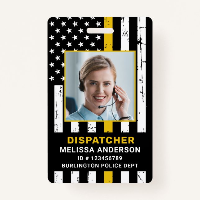 Polizeiabteilung für kundenspezifisches Foto 911 A Ausweis (Vorderseite)