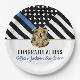 Polizeiabteilung für Strafverfolgung Party für das Pappteller