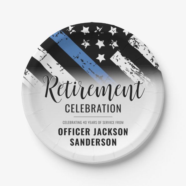 Polizeiabteilung für Strafverfolgung Party für das Pappteller (Vorderseite)