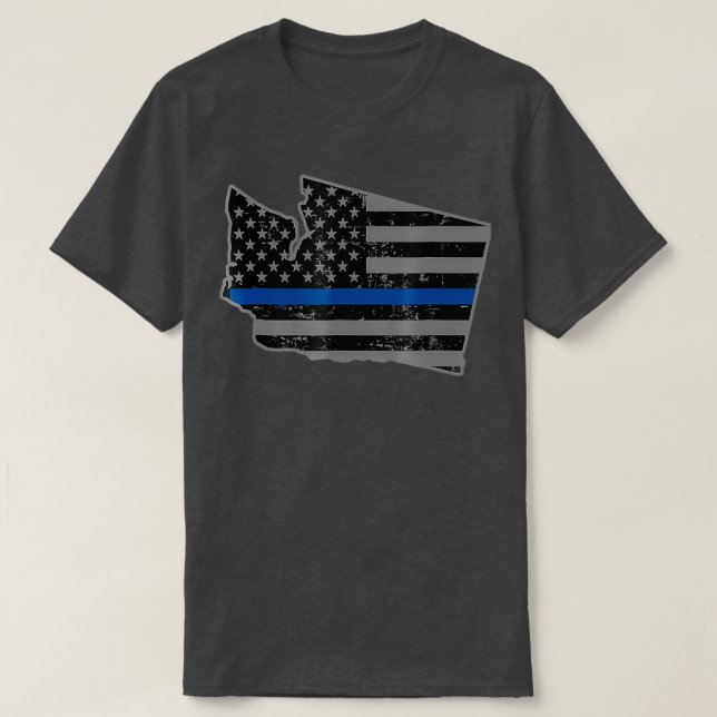 Polizeiabteilung in Washington Staat Trooper Seatt T-Shirt (Design vorne)