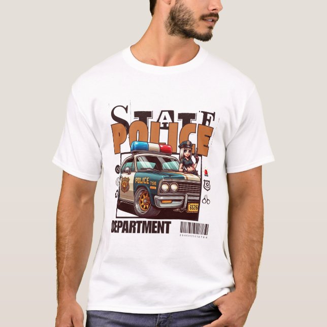 Polizeiabteilung Staat T-Shirt (Vorderseite)