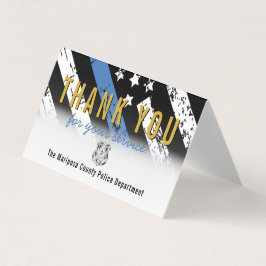 Polizeiabteilung Thin Blue Line Vielen Dank Visitenkarten