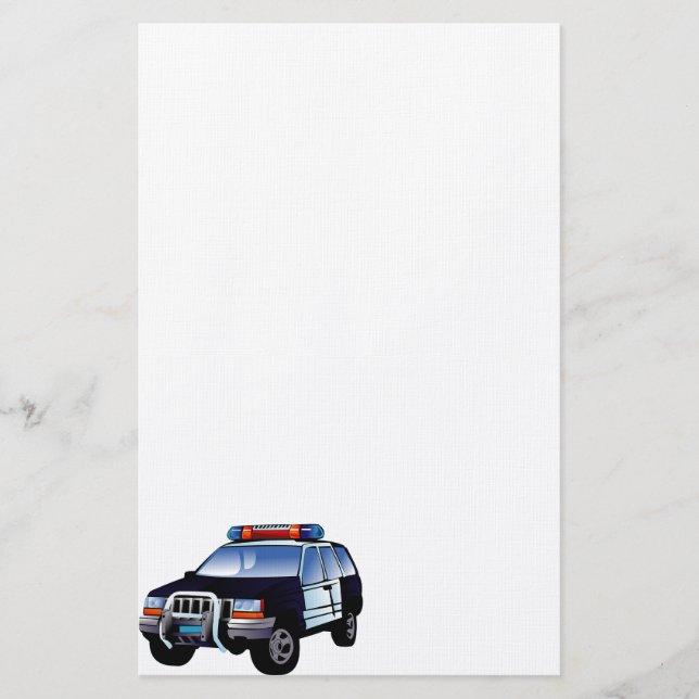 Polizeiamt Design Auto Digitale Kunst Zielort Briefpapier (Vorderseite)