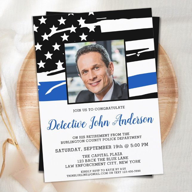 Polizeiamt Foto für Strafverfolgung Party Einladung (Von Creator hochgeladen)