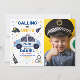 Polizeiamt Foto Geburtstagspartei Einladung