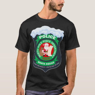 Polizeiamt für Nordpol Santa Squad Abzeichen T-Shirt