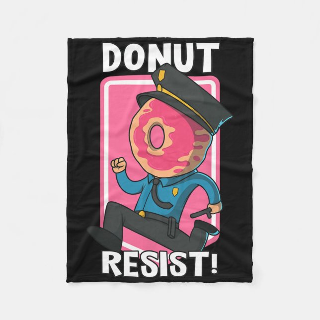 Polizeiamt von Funny Donut Resist verhaftet Fleecedecke (Vorderseite)