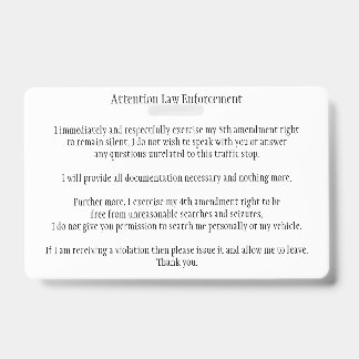 Polizeiaufenthalt Kennen Sie Ihre Rechte-Karte Ausweis