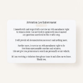 Polizeiaufenthalt Kennen Sie Ihre Rechte-Karte Ausweis