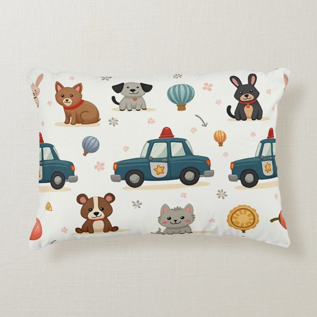 Polizeiauto Accent Pillow Dekokissen (Vorderseite)