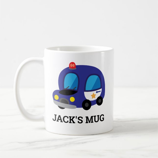Polizeiauto Funny Polizist Geschenk Kaffeetasse (Links)