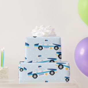 Polizeiauto-Musterspaß Party-Verpackungspapier Geschenkpapier