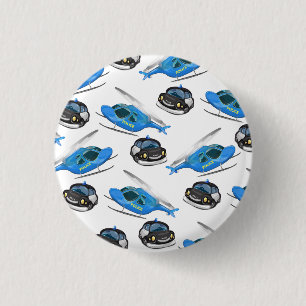 Polizeiauto und Hubschrauber Button