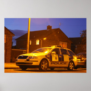 Polizeiautoabendplakat Poster