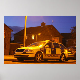 Polizeiautoabendplakat Poster