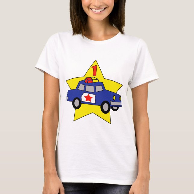 Polizeibeamte 1. Geburtstag T-Shirt (Vorderseite)