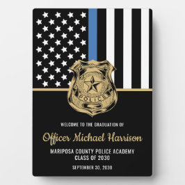 Polizeibeamte Abschluss Strafverfolgungsakademie Fotoplatte