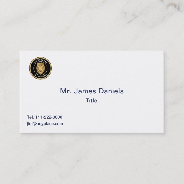 Polizeibeamte Abzeichen Universell Visitenkarte (Vorderseite)