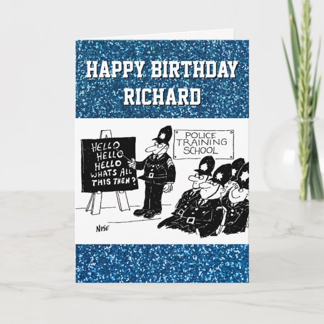 Polizeibeamte an der Polizeiausbildungsschule Karte (Vorderseite)