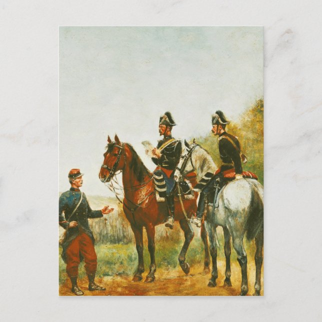 Polizeibeamte an einer Inspektionsreise Postkarte (Vorderseite)