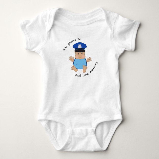 Polizeibeamte Baby Strampler (Vorderseite)