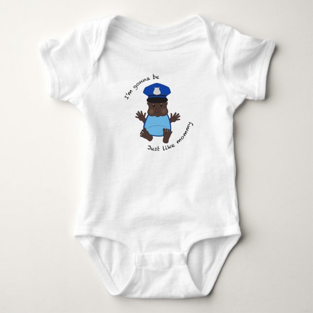 Polizeibeamte Baby Strampler (Vorderseite)
