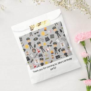 Polizeibeamte Birthday Party Grau Geschenktütchen