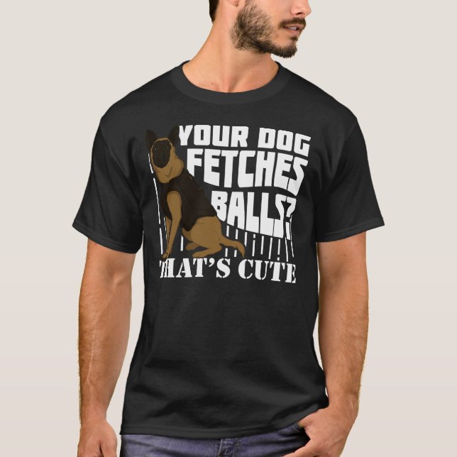 Polizeibeamte der Deutschen Schäferpolizei T-Shirt (Vorderseite)