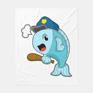 Polizeibeamte der Fische - Hut Fleecedecke